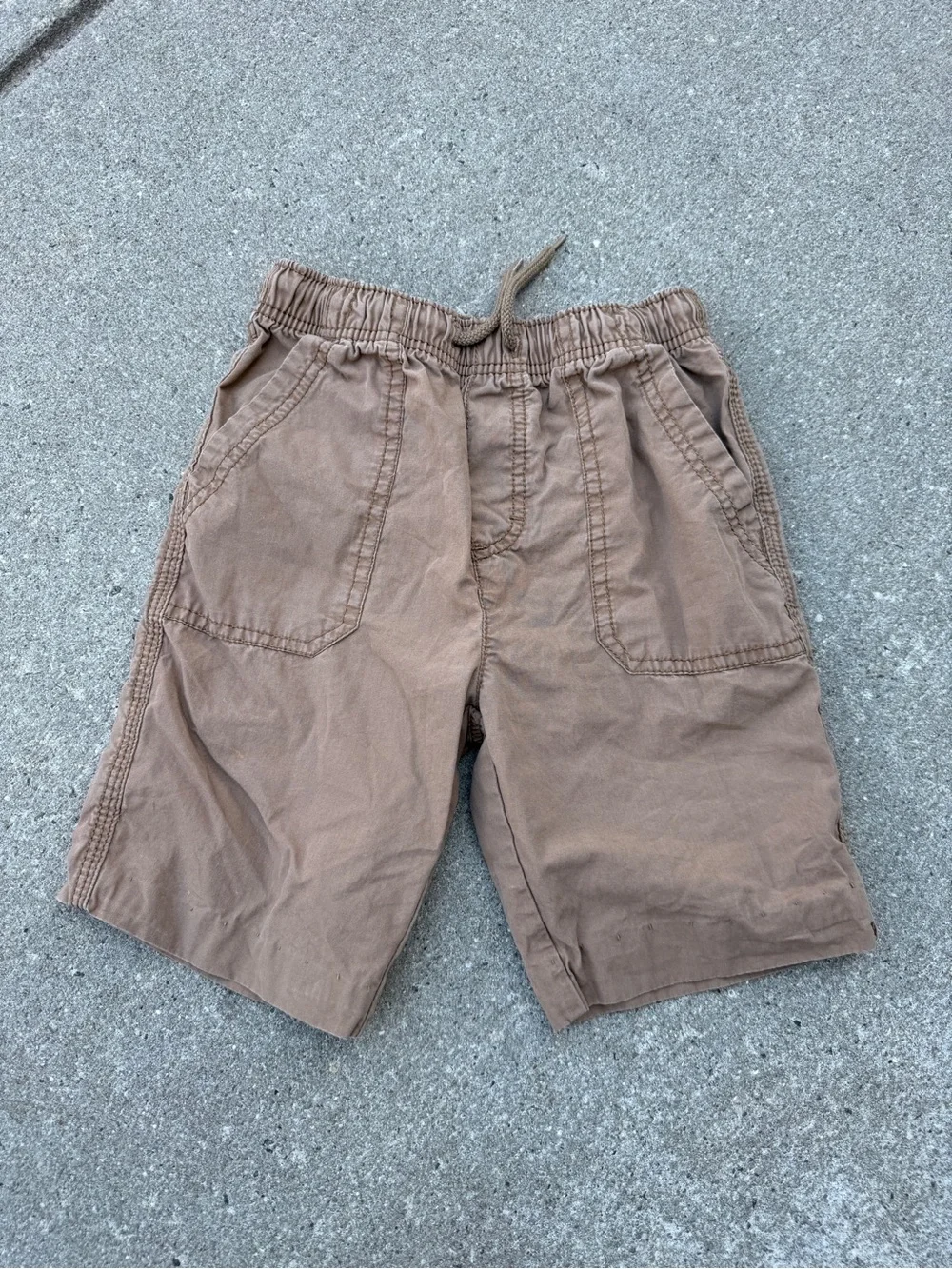 100% cotton OshKosh B'gosh Brown Elastic Waist Cargo Shorts